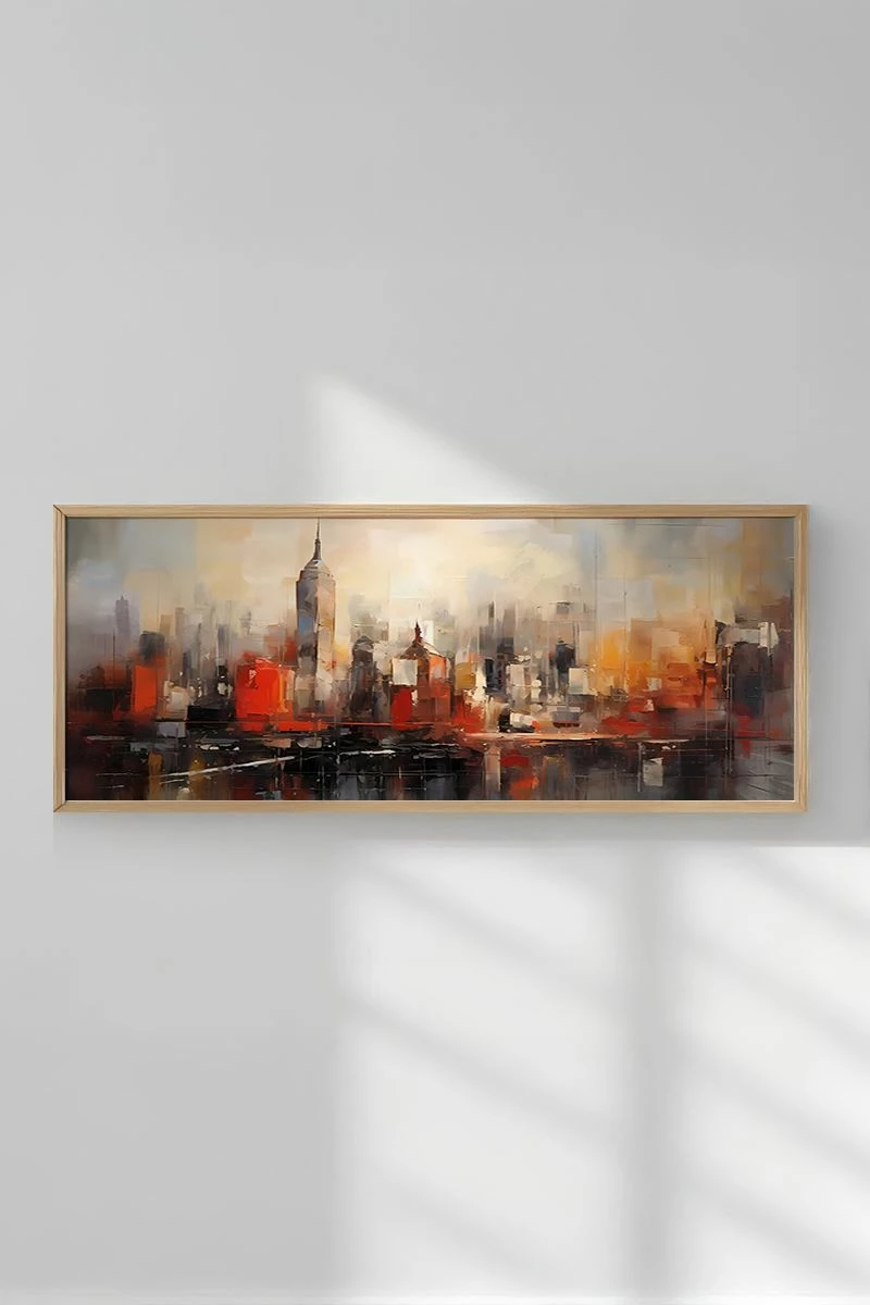 Pikturë dekorative me kornizë, Wallity, Artsmdfyty18-50120, shumëngjyrëshe, 50x120cm