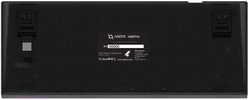 Tastierë gaming Aqirys LIBERTAS, mekanike, RGB, wireless & Bluetooth + me kabllo, e zezë