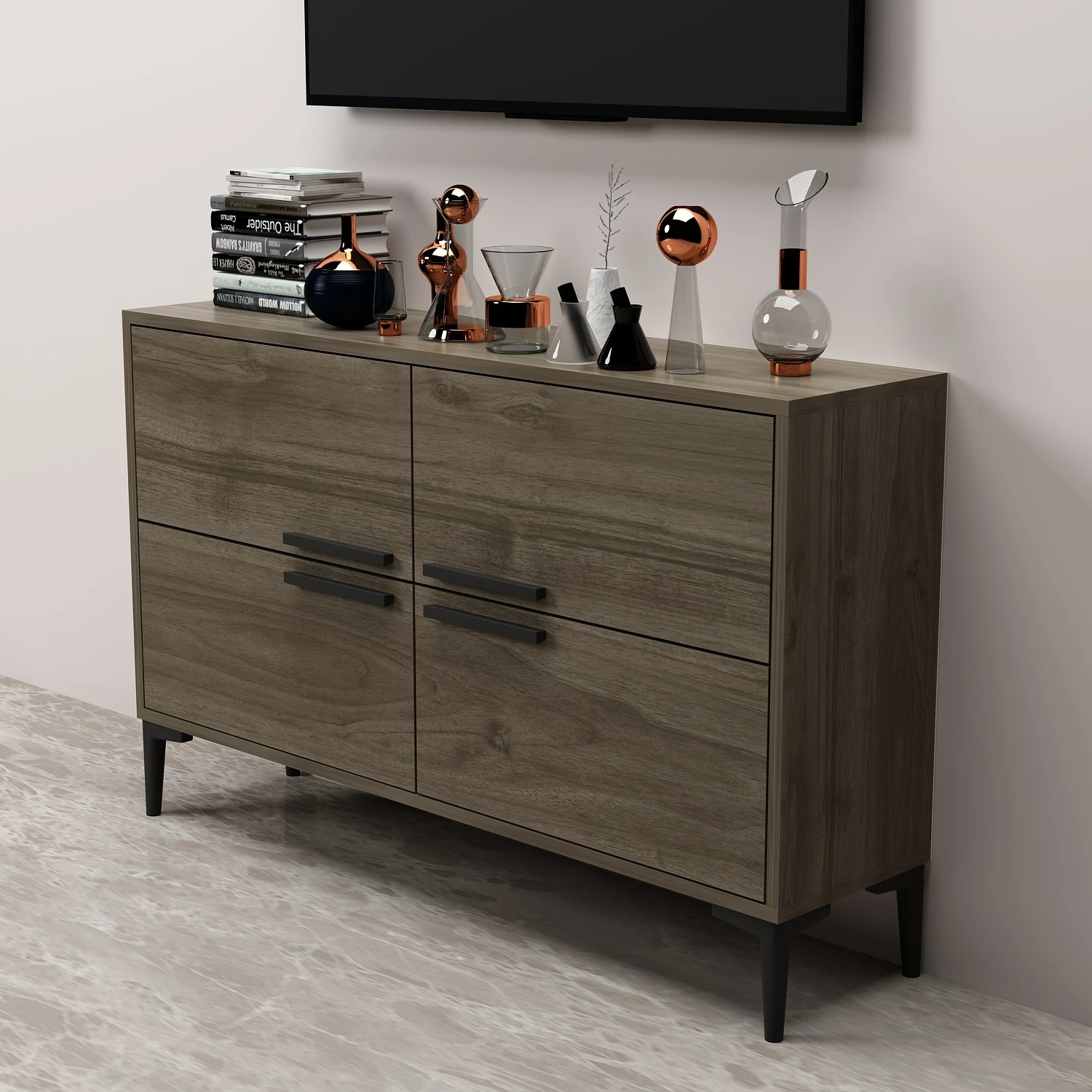Komodë TV Hanah Home, ngjyrë arre, Ctn