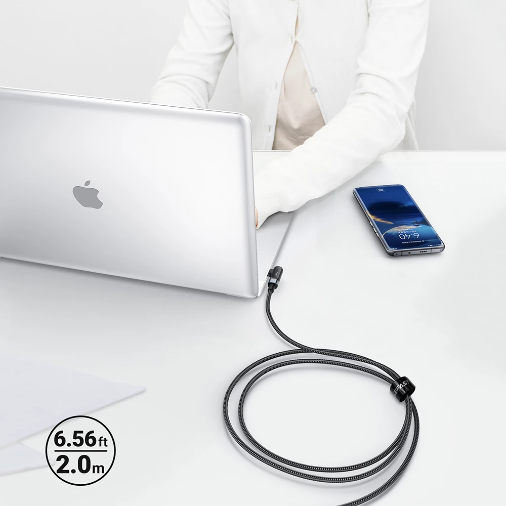Kabllo Acefast C5-03 USB-C në USB-C, 2m, 100W, e zezë