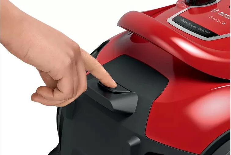 Fshesë me korrent pa qese (ciklonike), Bosch, BGC41Q69, 600 W, filtër HEPA, rreze 10 m, ProSilence Series 6, e kuqe