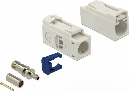 Konektor FAKRA B DeLOCK 89686, nikel/ar, 13.8 x 25 mm, blu/krem
