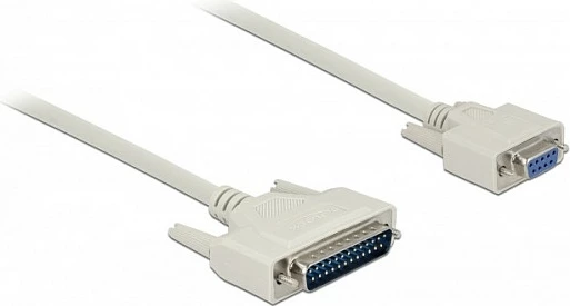 Kabllo serike DeLOCK D-Sub 25 mashkull në D-Sub 9 femër, 1 m, bezhë
