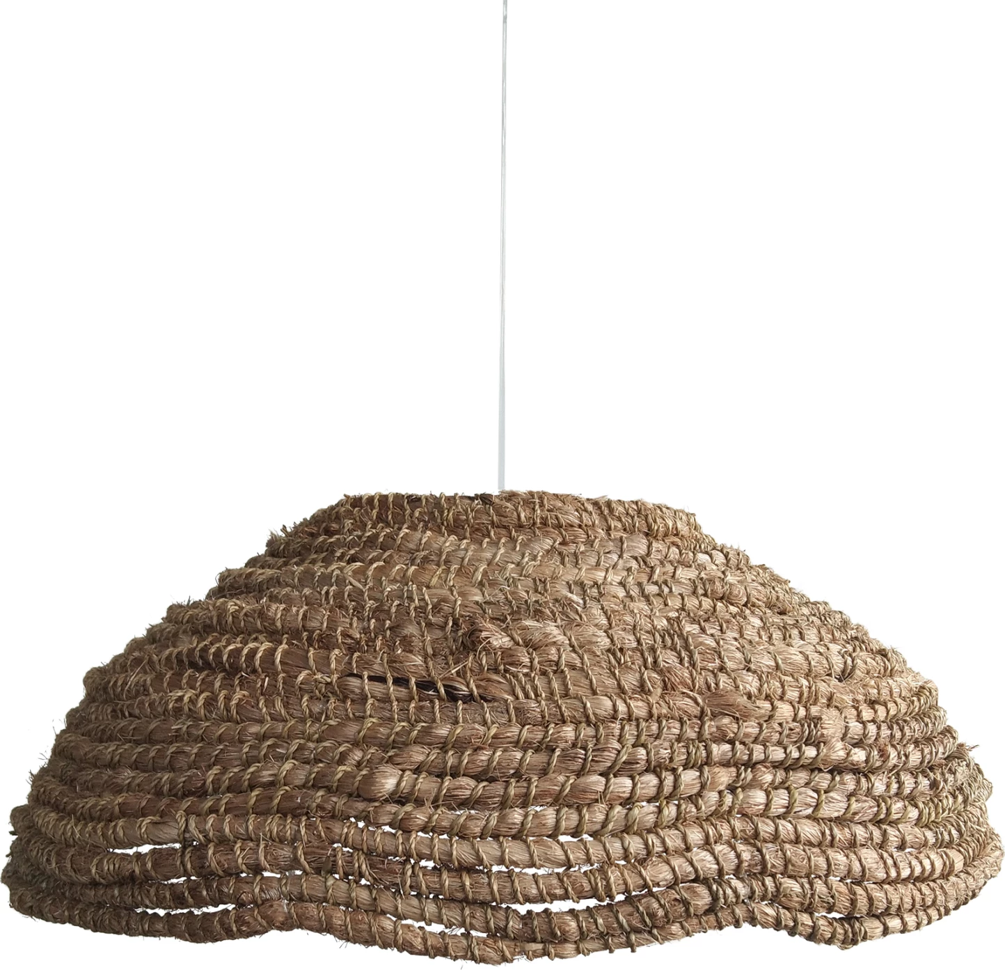 Llambë varëse tavani, fibra Manila, ngjyrë natyrale, Φ41x14-120H cm, FH7784