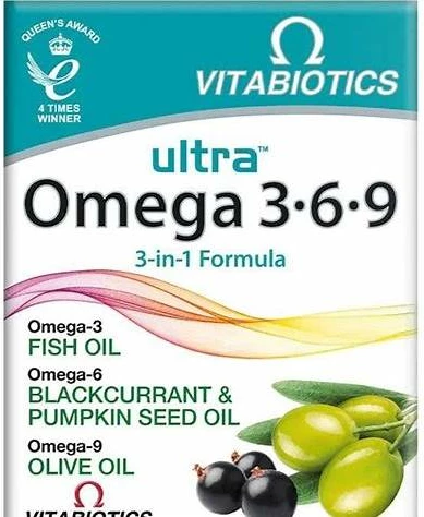 Vitabiotics Ultra Omega 3-6-9 – Mbështetje për zemrën, trurin dhe sytë