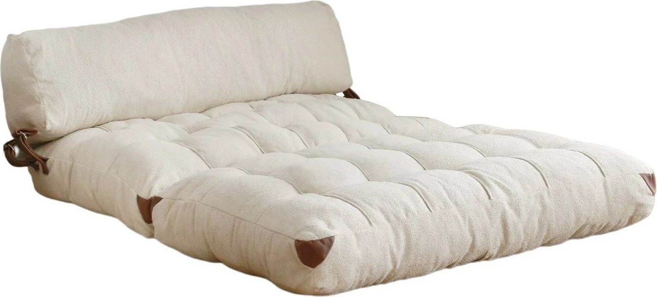 Divan-krevat 2 vende, stof Teddy, krem, Fold Teddy 2