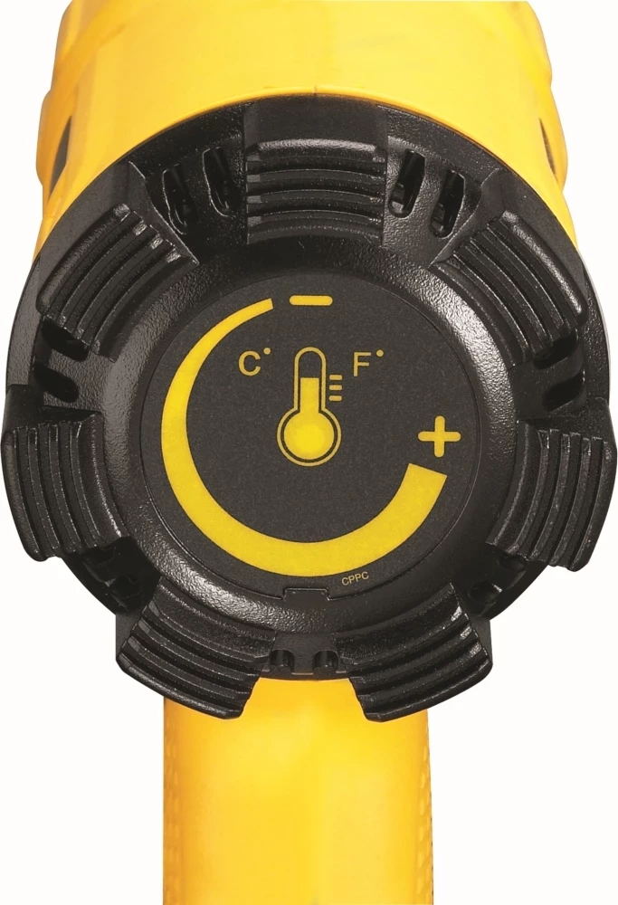 Pistoletë ajri e nxehtë DeWalt D26411 1800W 50-600°C, verdhë/zezë, set 2 grykë