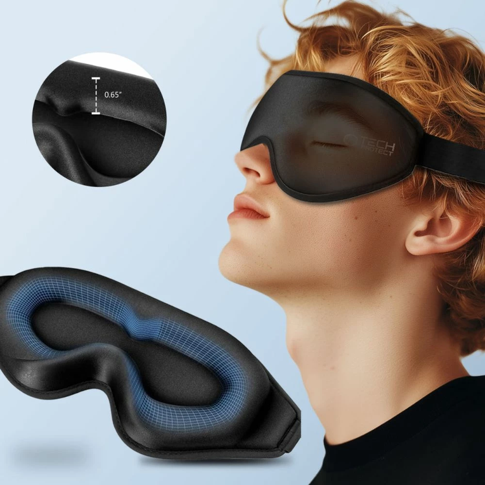 Maskë gjumi Tech-Protect Eyeshade Sleep, e zezë