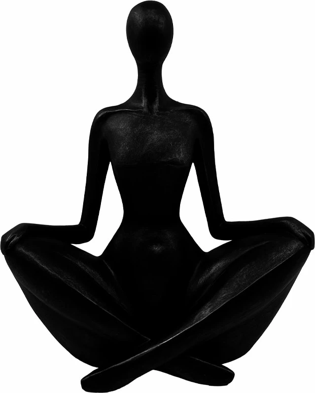 Figurë dekorative REGINA, polirezine e zezë, 24x10.5x29.5cm