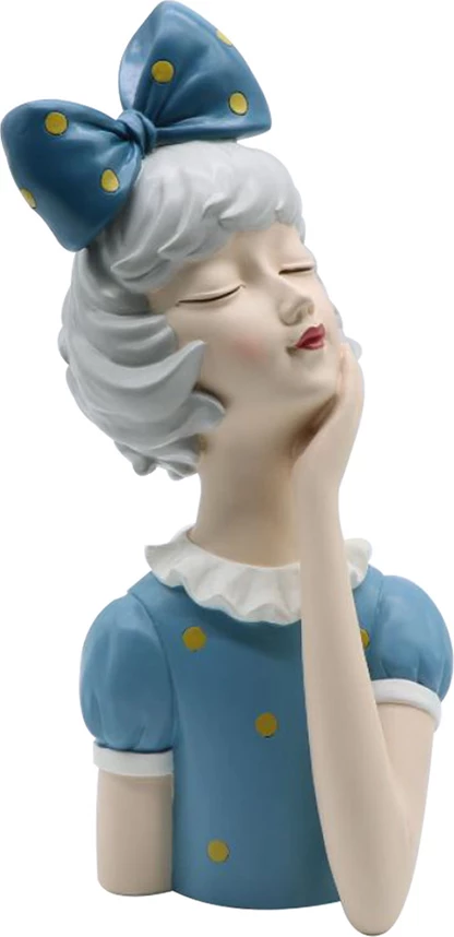 Figurë dekorative TRAVEL GIRL, polirezine, shumëngjyrëshe, 17x15x34cm