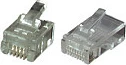 Konektor modular RJ11 EFB Elektronik 37511.1-100, mashkull, i drejtë, transparent, 100 copë