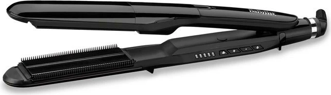Drejtuese flokësh me avull, BaByliss ST492E, pllaka të gjera qeramike, 150-230°C, e zezë