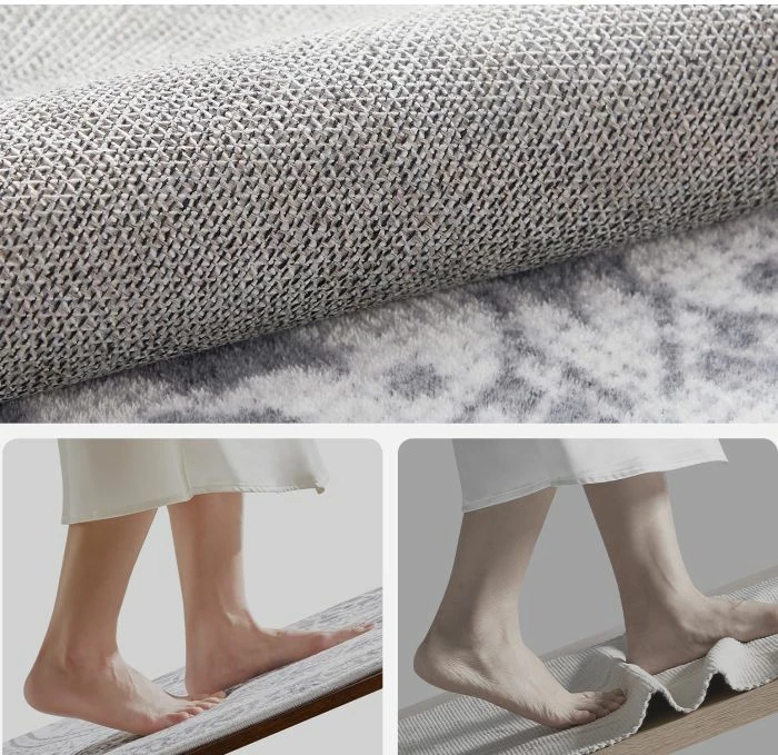 Tepih i rrumbullakët, SONGMICS HOME, TAR051G02, Ø120 cm, stil boho, anti-rrëshqitës, i larshëm në makinë, cappuccino-bezhë, 1 copë