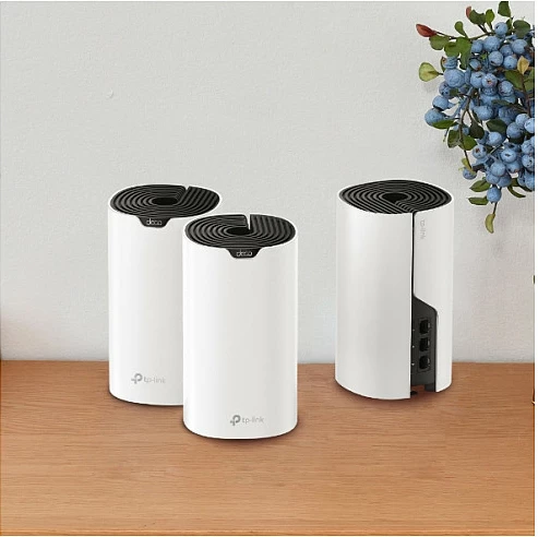 Router Mesh TP-Link Deco S7, 3-pack, Dual-Band 2.4/5GHz, Wi-Fi 5, bardhë/zi