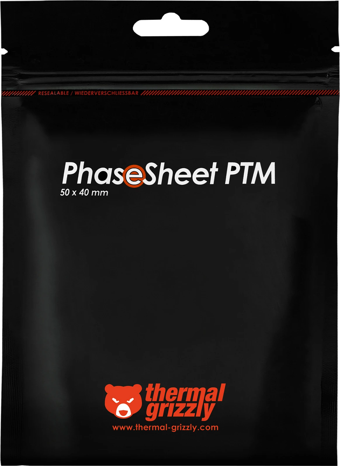 Pad termik Thermal Grizzly PhaseSheet PTM, 50 x 40 mm, gri