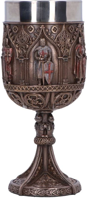 Krigël Nemesis Now Knights Templar, 19 cm, rrëshirë me insert çelik inox, bronze antik