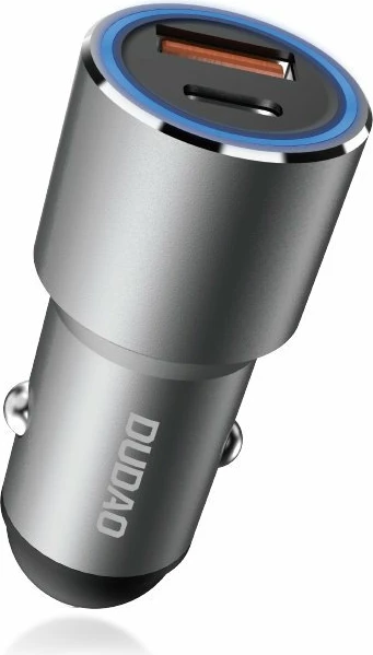 Karikues veture Dudao R4PQ, 22.5W, 2 porta USB-A/USB-C, Gri