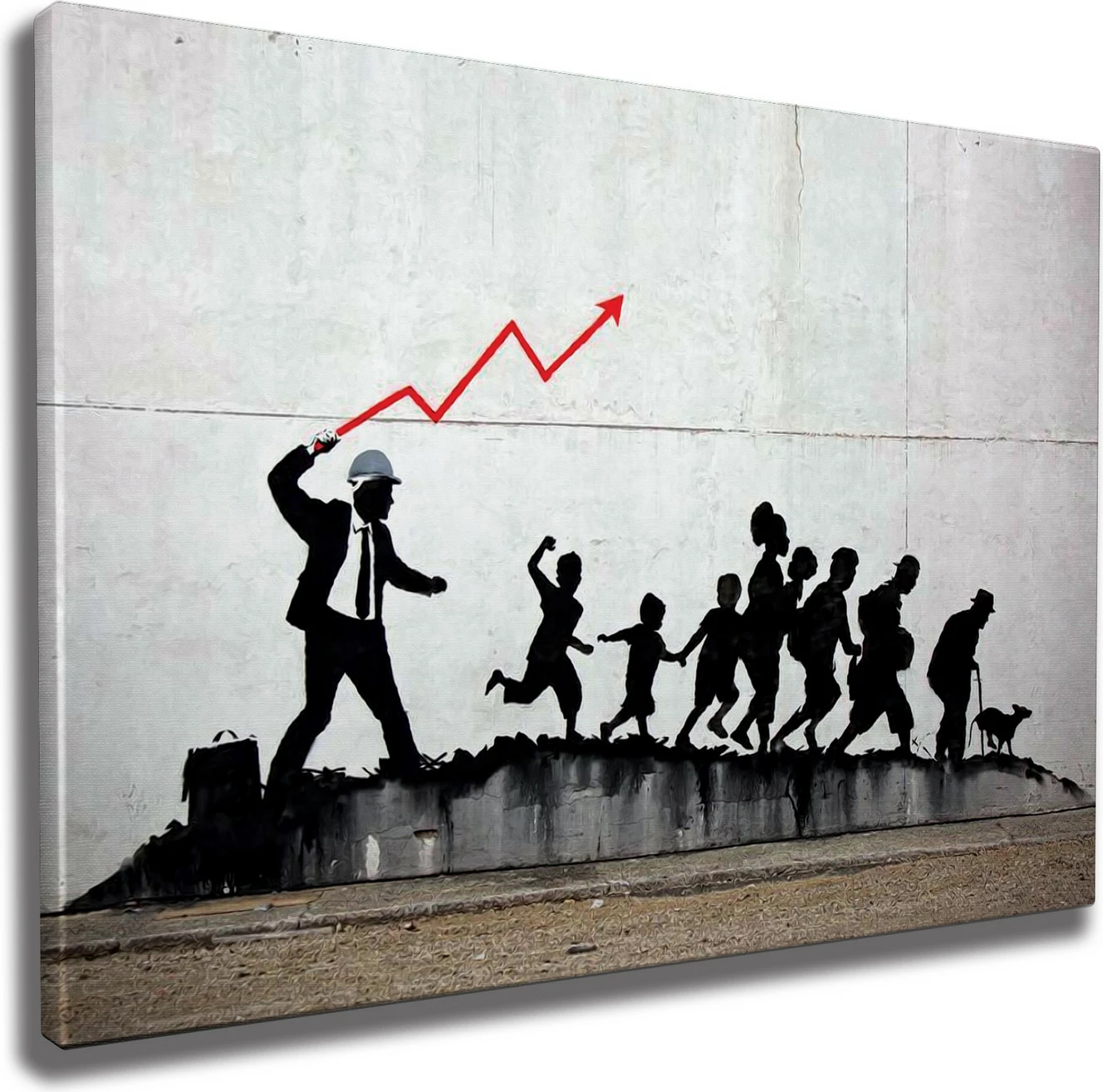 Pikturë dekorative në kanavacë, Banksy, shumëngjyrëshe, WY30, 50x70cm