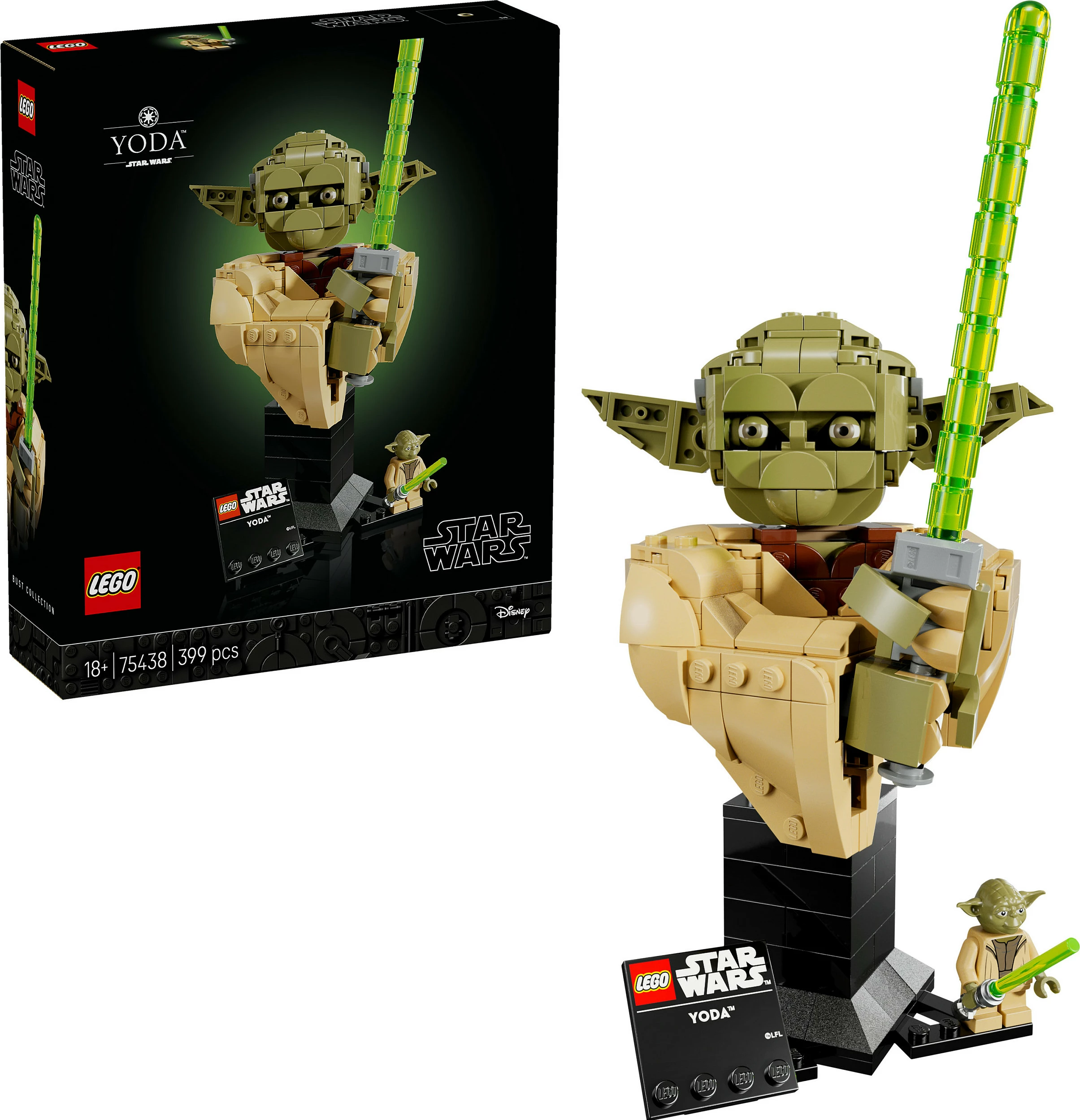 Set ndërtimi LEGO Star Wars 75438 Yoda, 399 pjesë, multikolor
