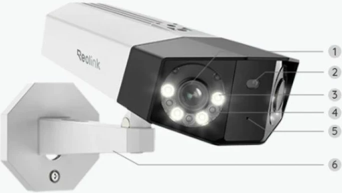 Kamerë sigurie IP reolink DUO Series P750 PoE 16MP, e bardhë