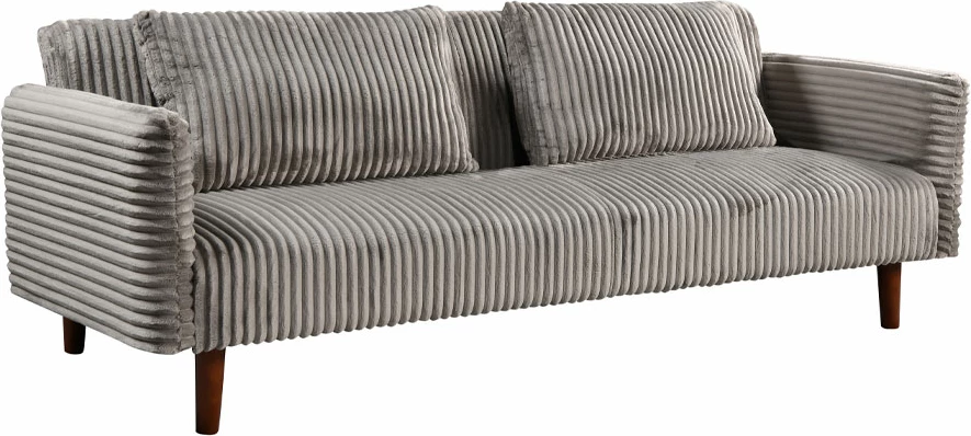 Krevati divan Cottle, 3 vende, ngjyrë gri e çelët, 213x79x73