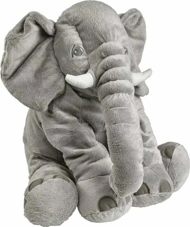 Jastëk lodër pelushi elefant, Gotel B48L, 70 cm, gri