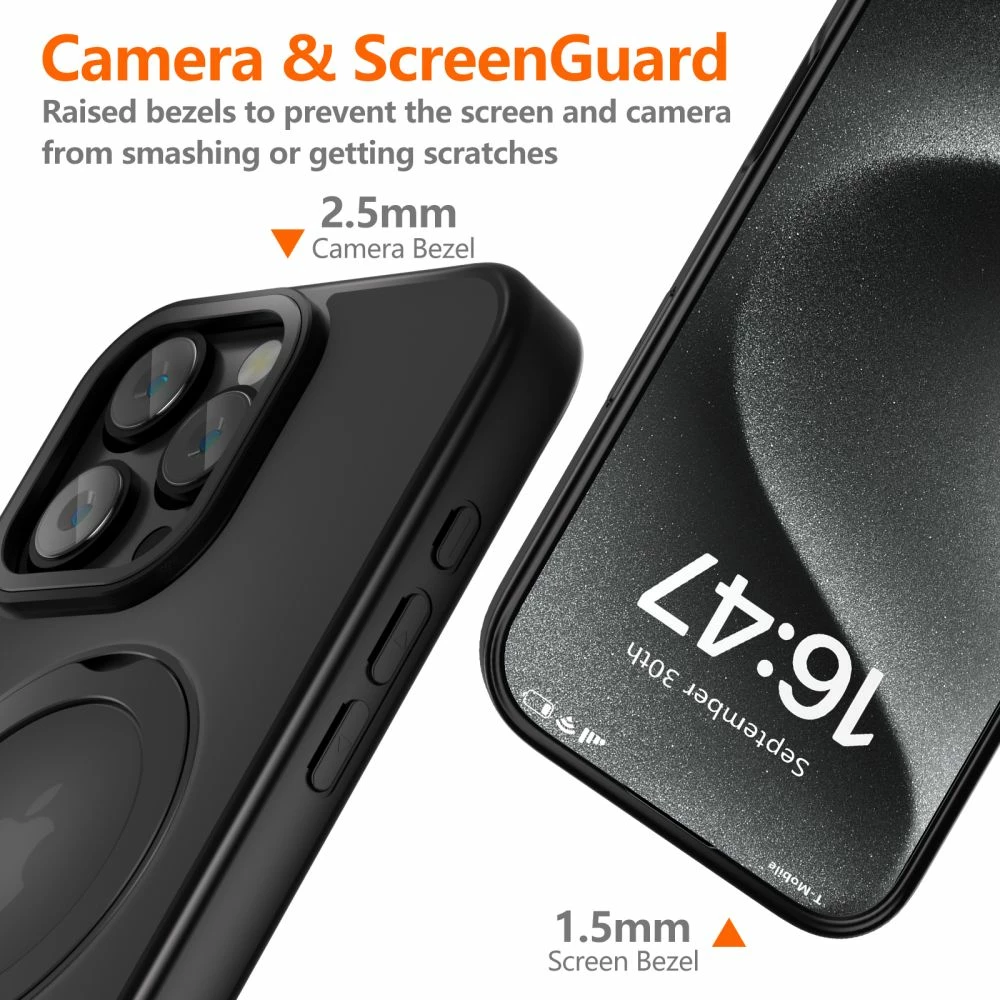 Mbështjellës Tech-Protect MagRing MagSafe për iPhone 16 Pro Max, i zi