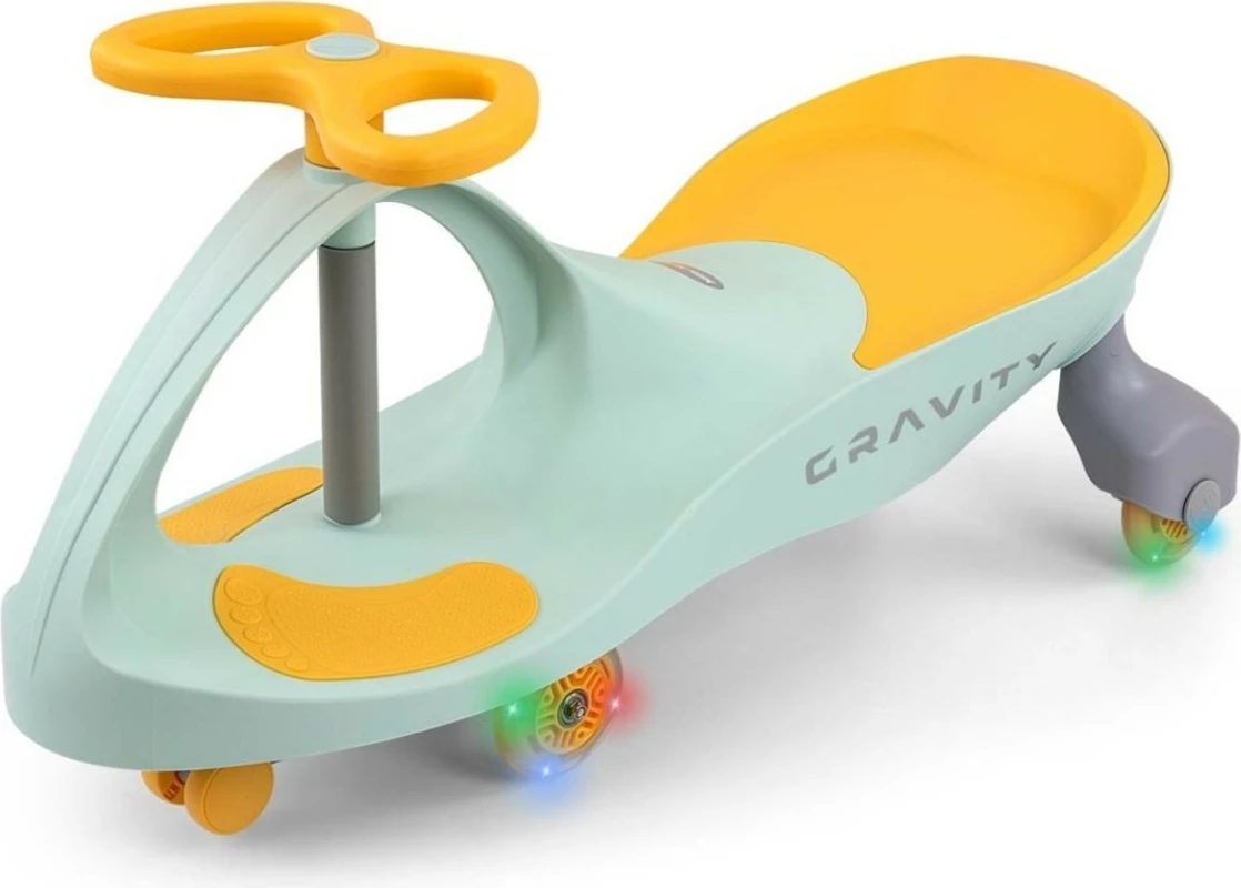 Ride-on Milly Mally Gravity 5926 pa pedale, rrota LED, 4 rrota, 3+ lime yellow