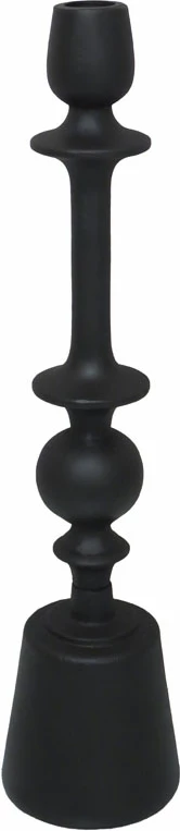 Mbajtëse qirinjsh ARTIOM, alumini, e zezë, 9x9x39cm