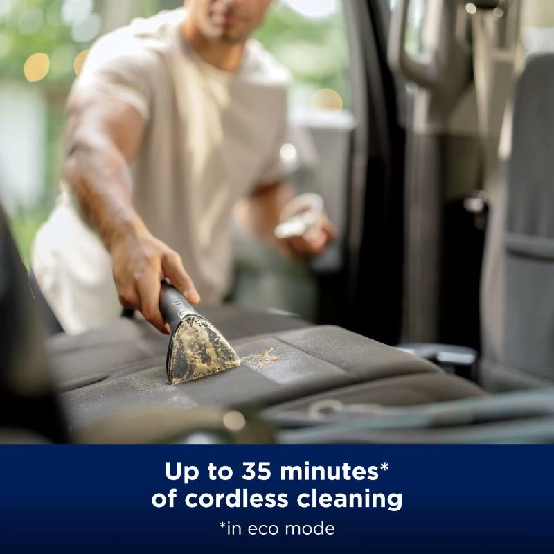 Pastrues njollash portativ pa kabllo, Bissell SpotClean Cordless 3681N, 35 min eco, zorrë 1.7 m, depozita të ndara, zi