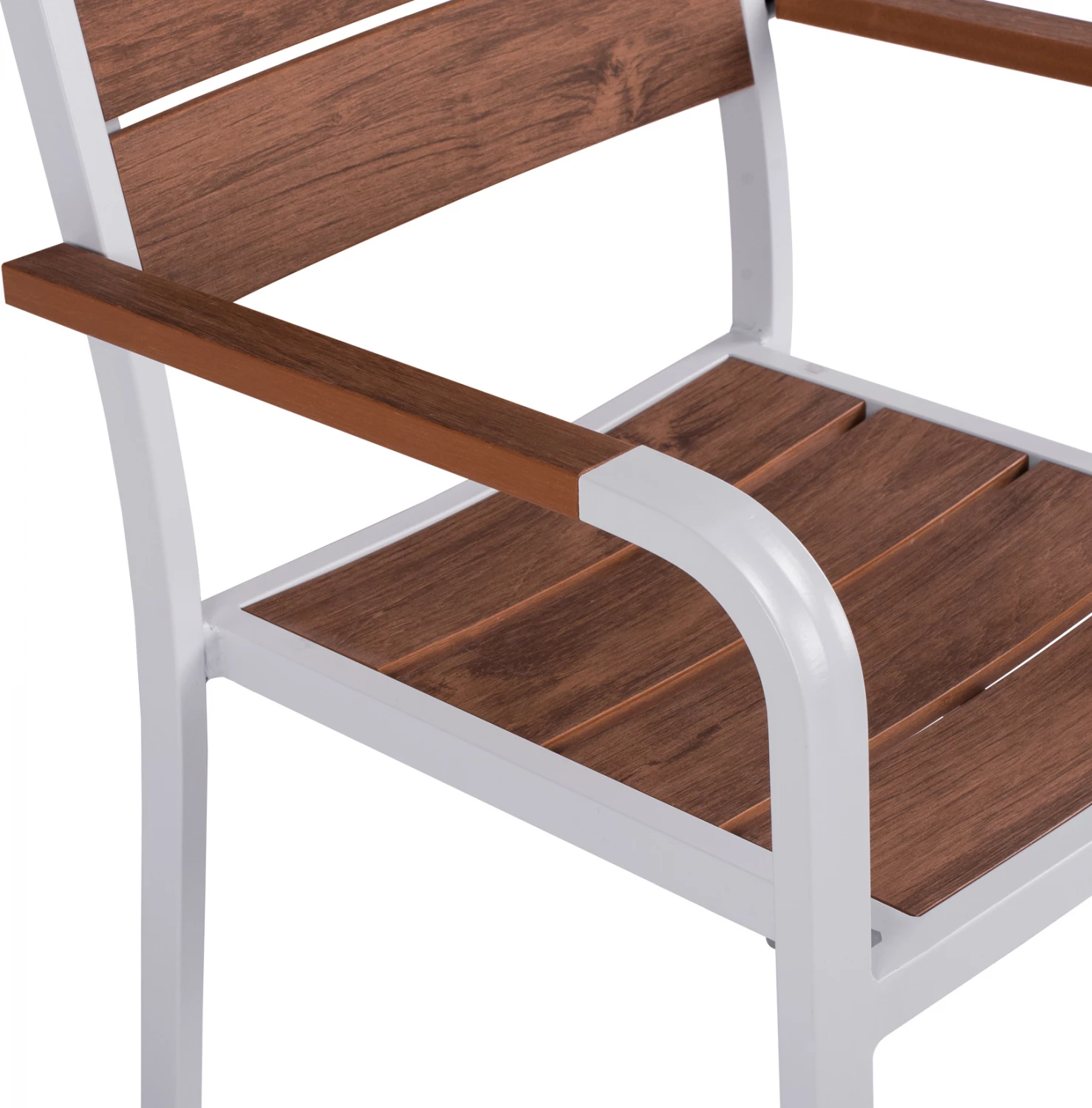 Karrige alumini e bardhë & Polywood FH5127.01 55x56x85 cm