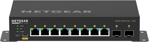 Switch i menaxhuar Netgear GSM4210PX, 8x PoE+ Gigabit, 2x SFP+, rackmount, i zi