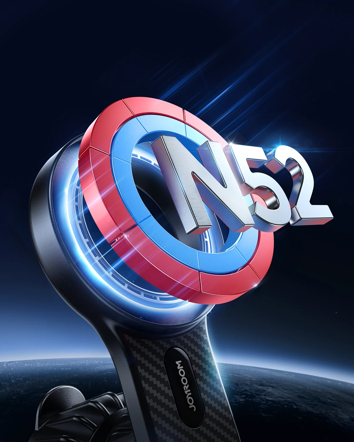 Mbështjellës magnetik për makinë Joyroom JR-ZS355 për iPhone, MagSafe, zi