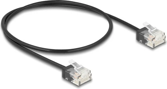 Kabllo rrjeti DeLOCK Cat6 UTP Ultra Slim 0.5 m RJ45, e zezë