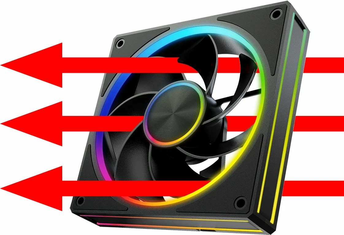 Ventilator kasë Modecom Volcano Loop 120 ARGB Reverse 120 mm 4-pin PWM, i zi