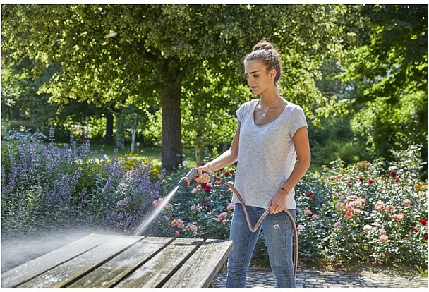 Pistoletë spërkatëse uji GARDENA Comfort Multi, për kopsht, gri/zezë/portokalli