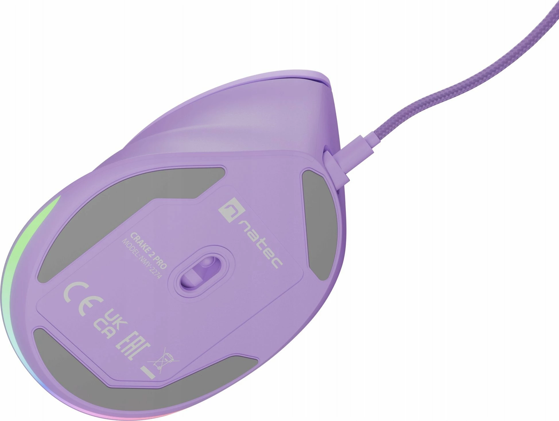 Maus vertikal Natec Crake 2 Pro NMY-2274 12800 DPI USB me kabllo, vjollcë