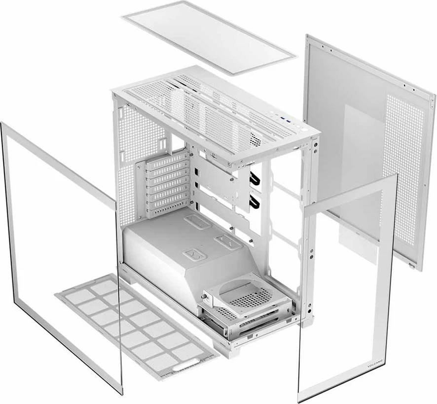Kasë MODECOM VOLCANO STELLAR, midi, e bardhë
