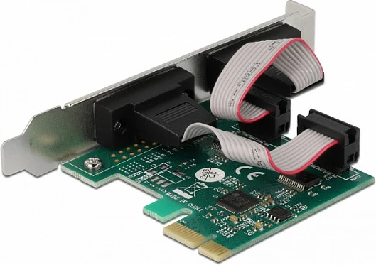 Kartë zgjerimi PCIe DeLOCK, 2x RS-232 Serial, PCIe 2.0, Low Profile