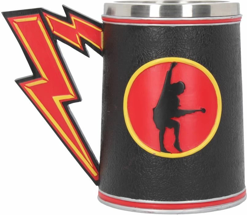 Filxhan koleksionist NEMESIS NOW AC/DC High Voltage Rock and Roll, rezinë me insert inox, i zi/kuq