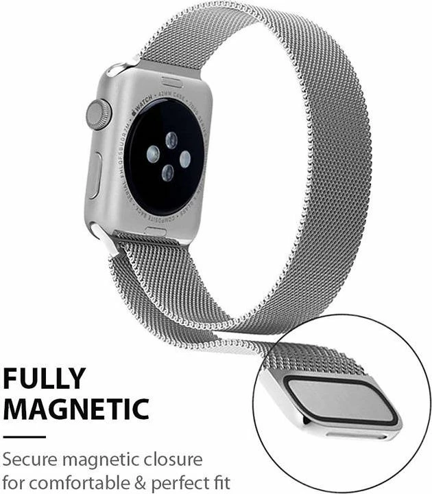 Rrip Smartwatch Crong Steel Milanese Band për Apple Watch 38/40 mm, i kuq