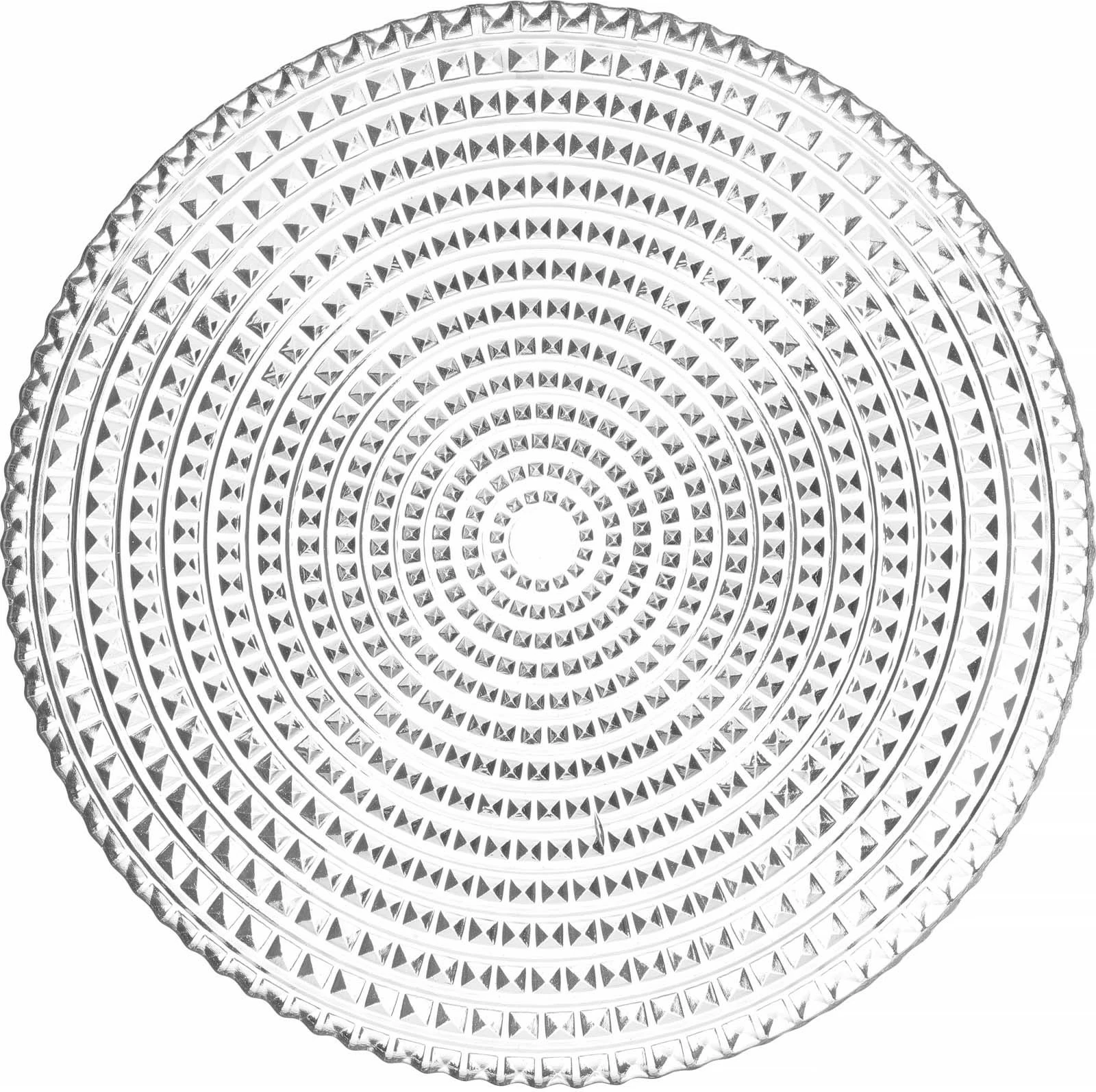 Pjatë prezantuese qelqi Fine Dine Vibe Ø330 mm, transparente, set 6 copë