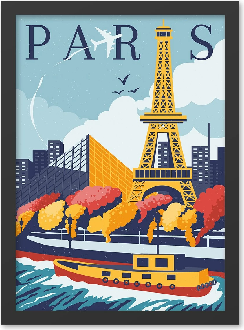 Pikturë dekorative me kornizë MDF, Wallity, Paris 4, 40x55cm