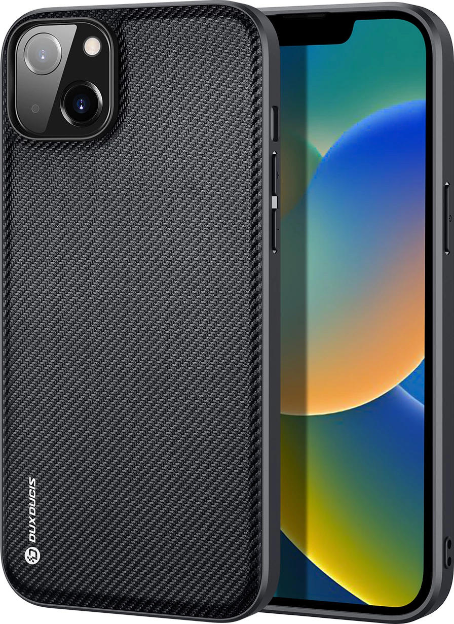 Mbështjellës Dux Ducis Fino për iPhone 14 Plus, najlon, i zi
