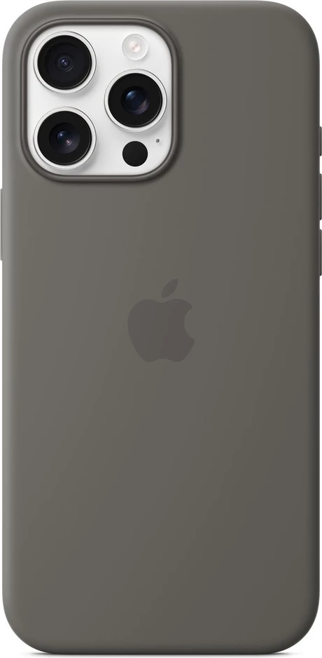 iPhone 16 Pro Max Silicone Case with MagSafe Stone Gray