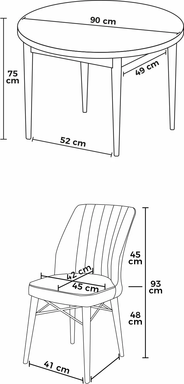 Tavolinë me karrige, 5 copë, Skye Decor, Rox, mermer i zi, karrige blu e errët