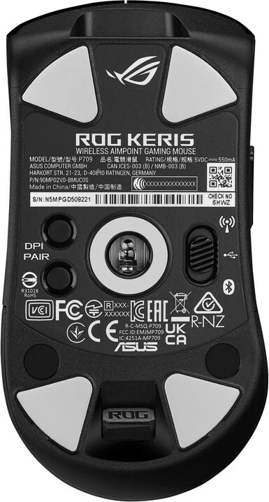 Maus Asus ROG Keris II Ace, Wi-Fi, i zi 