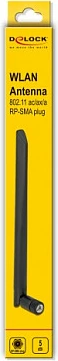 Antene WLAN DeLOCK RP-SMA 5 dBi, 20 cm, 5.15-5.85 GHz, e zezë