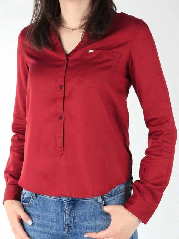 Këmishë femrash Lee, burgundy