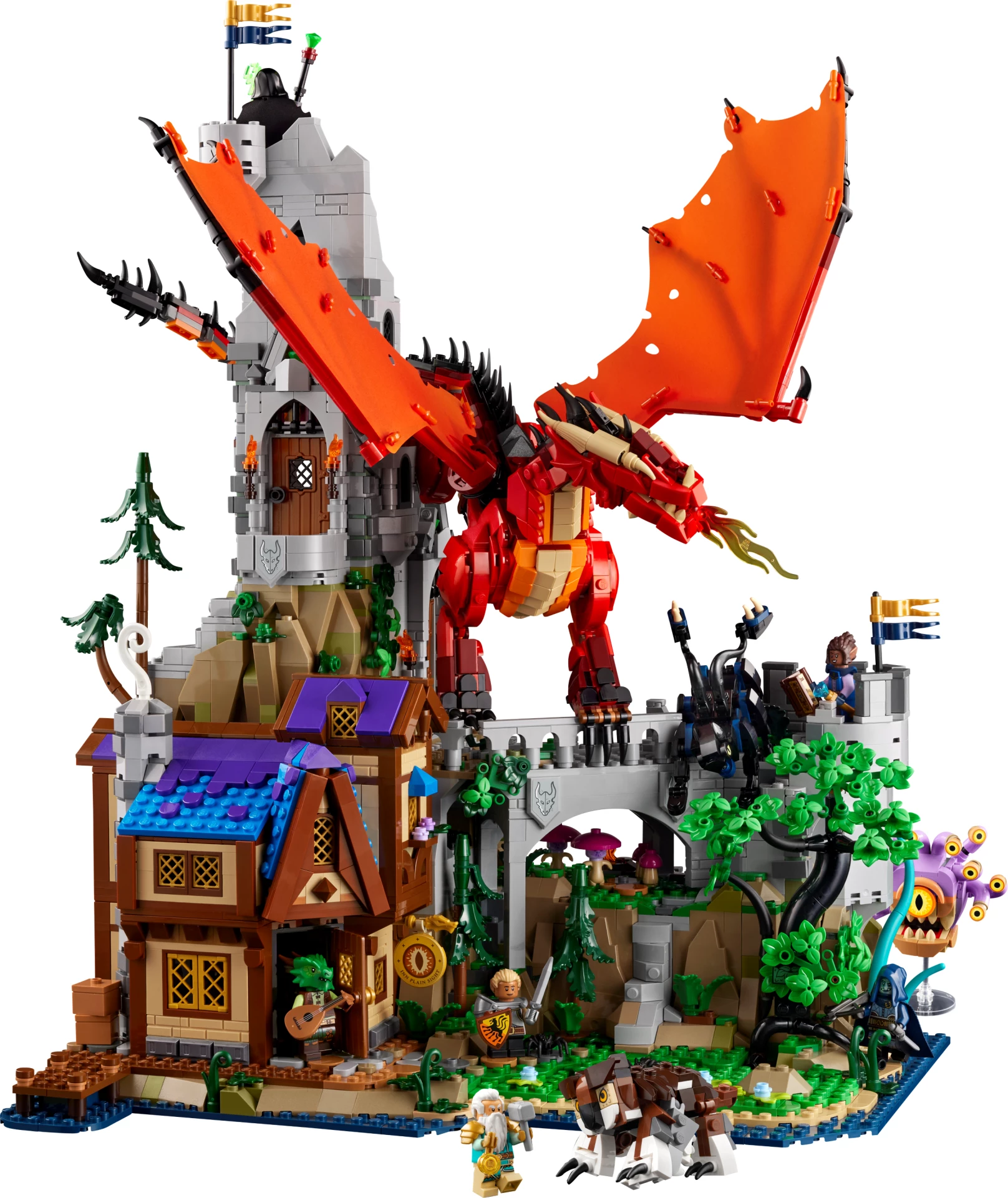 Set LEGO Ideas Dungeons & Dragons Red Dragon’s Tale 21348, 3745 copë, 5 minifigura, 18+